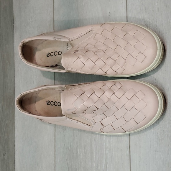 Ecco Womens Comfort Leather Loafer slide slip on shoes sz 42/11 Extra Wide - Picture 3 of 15